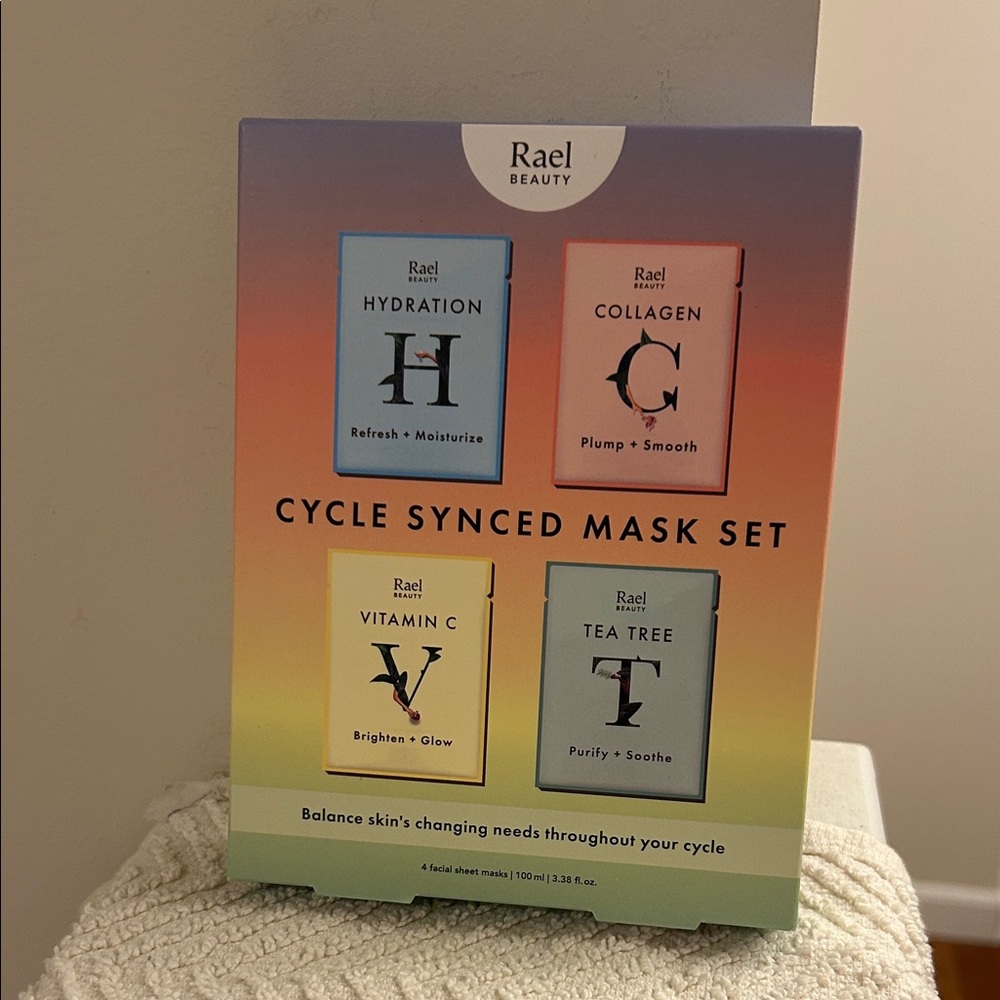 Rael Beauty Cycle Synced Mask Set Hydration Collagen Vitamin C & Tea Tree